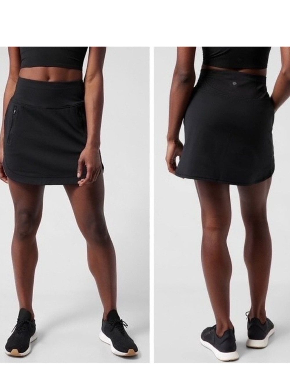 ATHLETA Black Fairway Golf Skort 16” Size Large